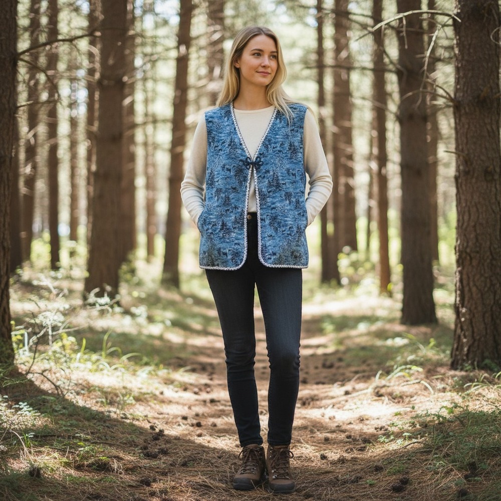 Blue Winter Wonderland vest